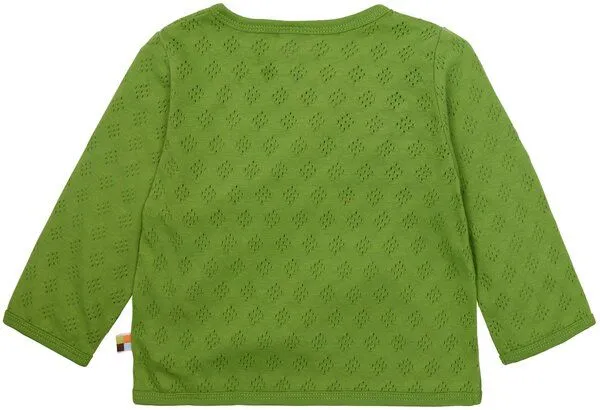 loud + proud loud + proud Babys & Kinder Wickeljacke Jacquard Strick, GOTS-zertifiziert, Grass(grün), – Produktbild 1 von 2