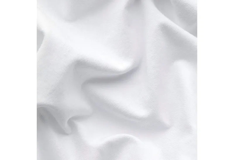 Schlafgut Schlafgut Spannbettlaken PURE TOPPER Bio-Baumwolle mit Elasthan 170 g/m² für Topper bis 10 cm, Jersey-Elasthan, Gummizug: rundum, (1 Stück), PREMIUM Laken für Matratzen bis 10 cm Höhe, dehnbar, blickdicht, Weiß, – Produktbild 5 von 5