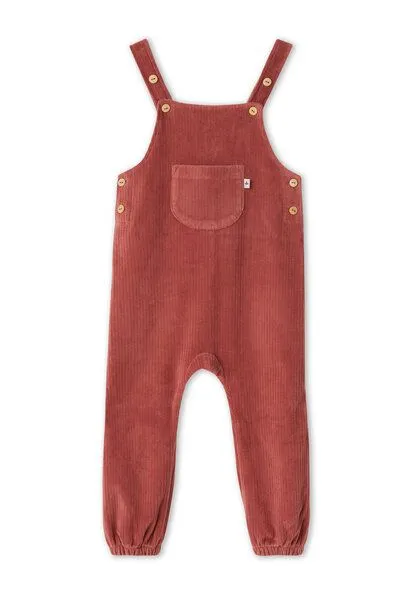 Leela Cotton Leela Cotton Kinder Latzhose aus 100% kbA-Baumwolle - Cordstoff Overall 2444, Dunkel mauve, – Produktbild 1 von 3