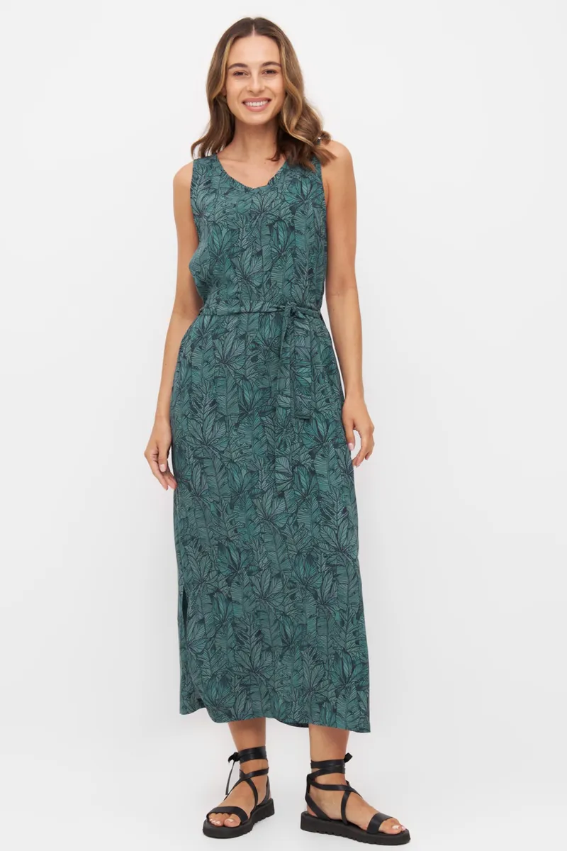 WiDDA Widda Damen vegan Kleid Vani Waldblau/Petrol, Teal, – Produktbild 2 von 2