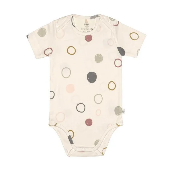 Lässig Lässig Baby Kurzarmbody - GOTS zertifiziert NEU, Circles offwhite, – Produktbild 1 von 4