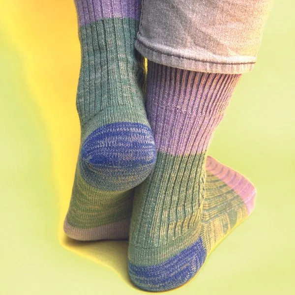 Fräulein Prusselise Fräulein Prusselise Wollfgang Socke grün bunt colourblock – Produktbild 2 von 3