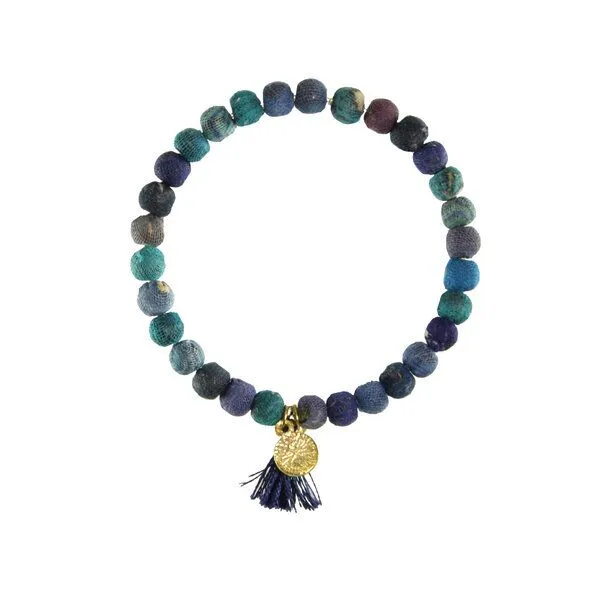Worldfinds Worldfinds Kantha Armband "Connection", Blau, – Produktbild 3 von 4