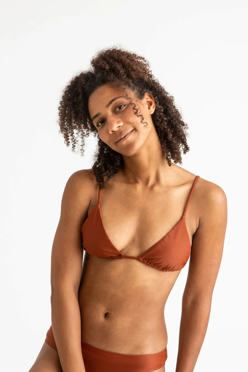 MATONA MATONA Damen vegan Triangle Bikini Top Amber, Dunkelorange, – Produktbild 2 von 2