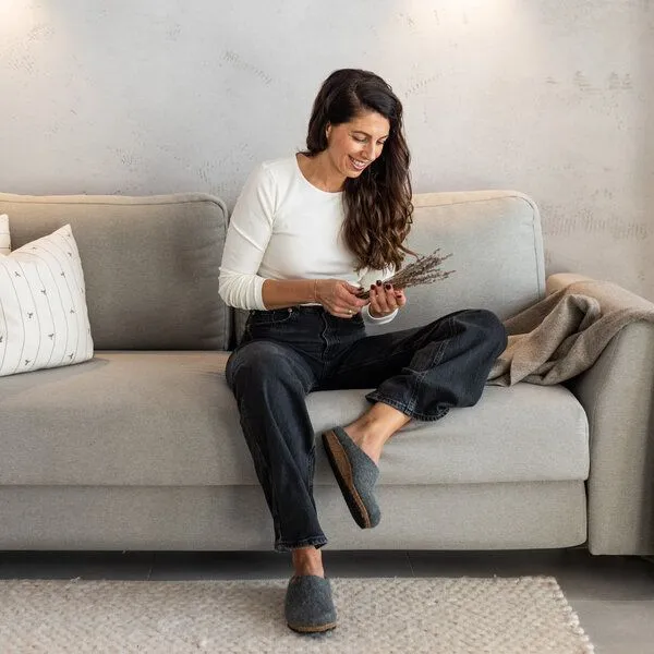 Stegmann Stegmann Filzpantoffel 208 aus 100% Merino-Wolle für Damen & Herren, Grau, – Produktbild 3 von 4