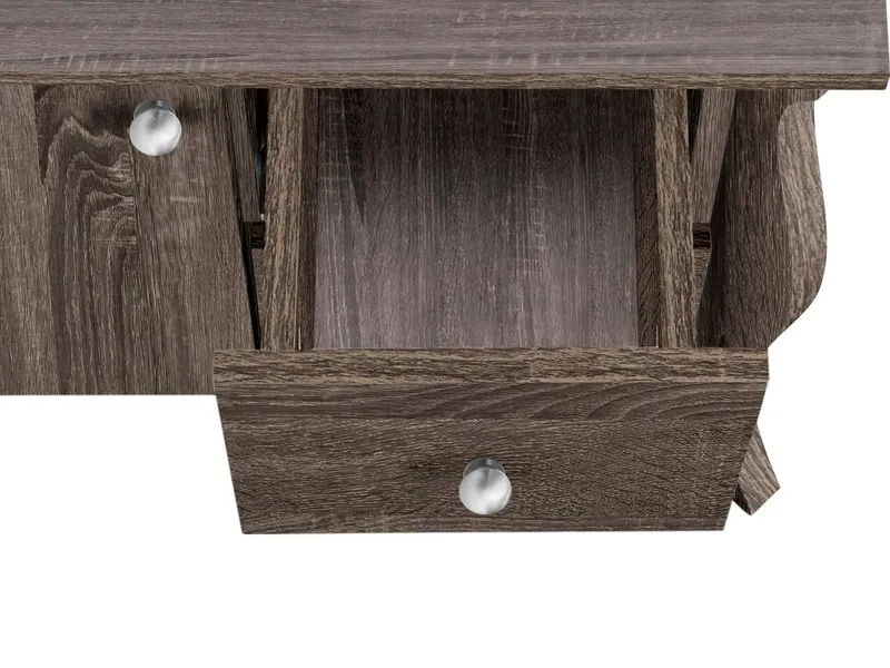 loft24 Waschbeckenunterschrank Lucinda Badezimmer Unterschrank, Braun|grau, – Produktbild 5 von 5