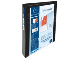 Exacompta 10 Exacompta Ringbücher "Kreacover", DIN A4 Maxi, 4 Ringe 30 mm,RB 47 mm,2 Taschen,schwarz – Produktbild 1 von 1
