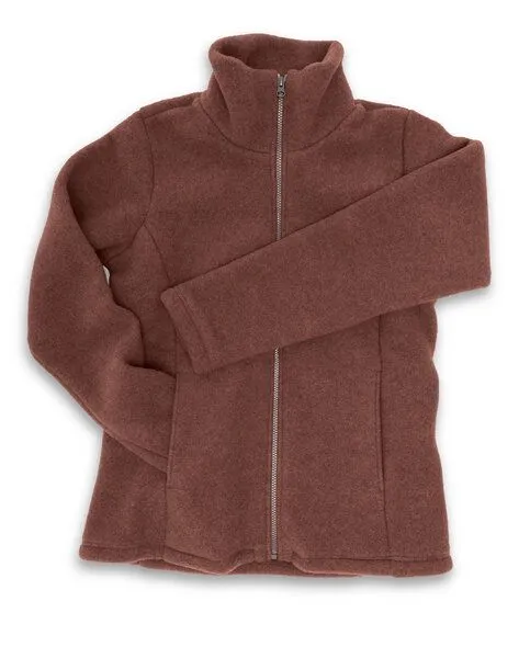 Engel Engel Damen Fleece-Jacke mit Reißverschluss Schurwolle, Zimt-melange, – Produktbild 1 von 4