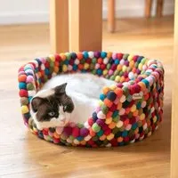 naturling naturling Filzkugel Katzenliege 40x20cm doppellagig aus 100% Schurwolle – Produktbild 1 von 1