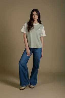 Trendsplant Trendsplant Women's Color Block T-Shirt Iron Veil – Produktbild 1 von 1