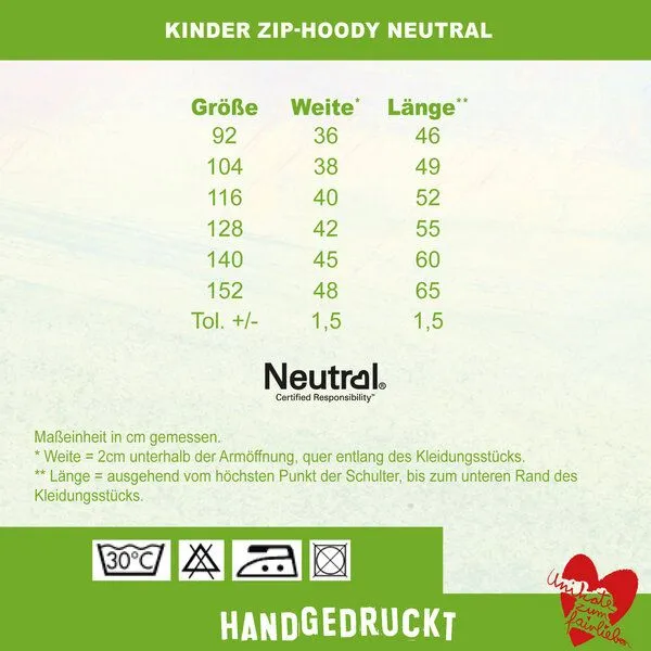 HANDGEDRUCKT HANDGEDRUCKT Unisex Kinder Zip Up Hoody "Fußball", Navy, – Produktbild 3 von 3