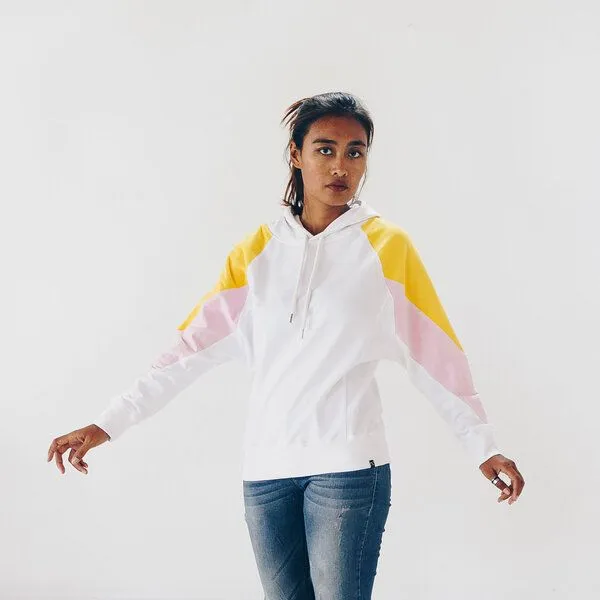 The Driftwood Tales The Driftwood Tales Sweatshirt aus Bio-Baumwolle, Bio-Restmaterial und gewöhnlichen Resttextilien, Amy hoody weiss (100% bio), – Produktbild 1 von 4