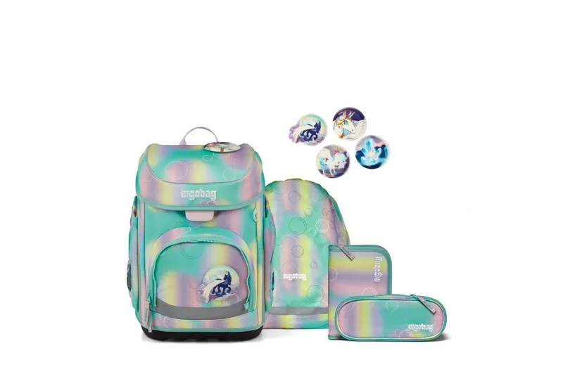 Ergobag Ergobag Schulranzen Schulranzen-Set CUBO ZauBärwelt 5-teilig, 25/26 (5-teilig), ergonomisch, höhenverstellbar, Your-Size-System, ab 1. Klasse, Blau, – Produktbild 1 von 5