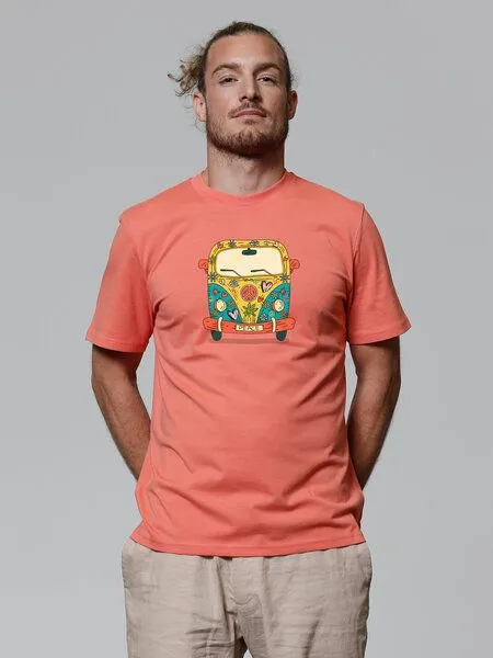 watapparel watapparel T-Shirt Unisex Hippies Bus, Fiesta, – Produktbild 2 von 4