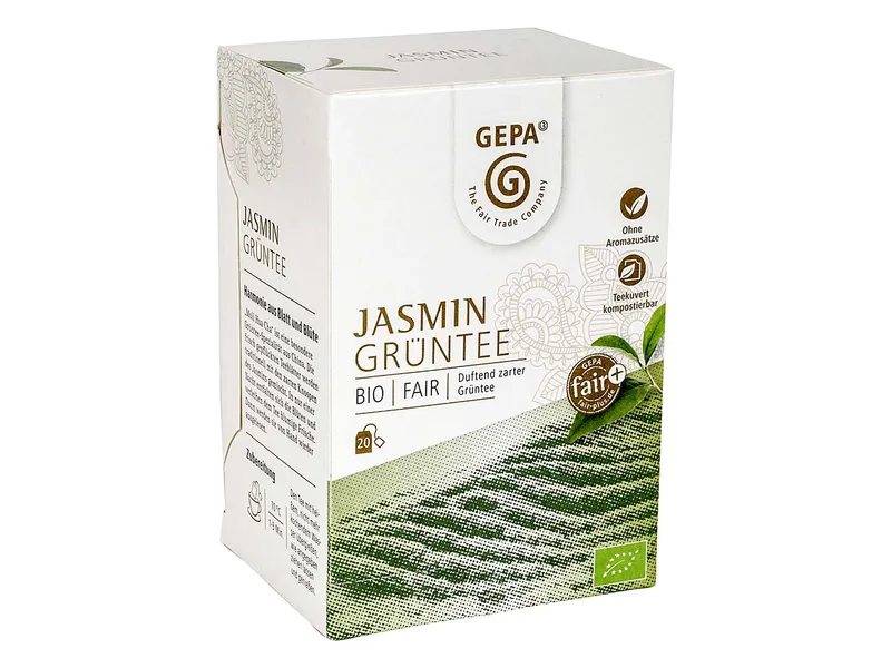 gepa GEPA Bio Jasmin Grüntee, 20 x 1,5 g – Produktbild 1 von 1