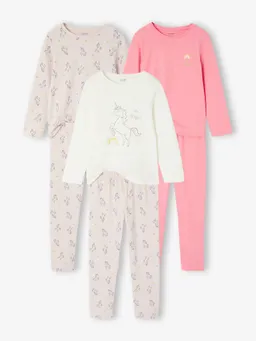 Vertbaudet Vertbaudet 3er-Pack Mädchen Schlafanzüge mit Einhorn-Motiven – Produktbild 1 von 1