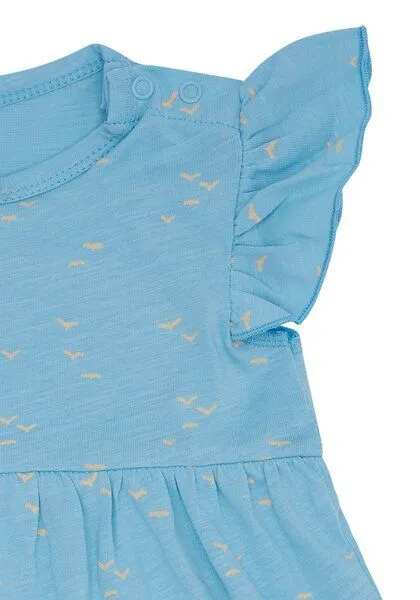 loud + proud loud + proud Babys & Kinder Kleid Slub Jersey, GOTS-zertifiziert, Air(blau), – Produktbild 3 von 4