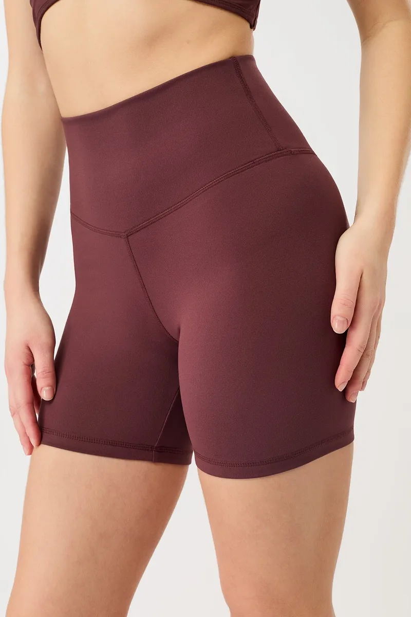 mandala MANDALA Damen vegan Biker Shorts Ruby Rot, Dunkelrot, – Produktbild 1 von 2