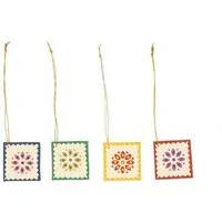 El Puente El Puente Geschenkanhänger "Jubel", 4er-Set | Fair Trade & Handmade aus Bangladesch – Produktbild 1 von 1