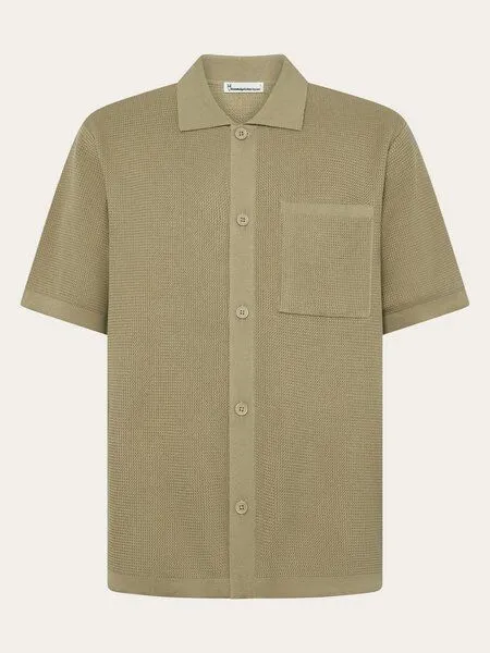 KnowledgeCotton Apparel KnowledgeCotton Apparel Regular Knit Shirt - aus Biobaumwolle, Twill (beige), – Produktbild 3 von 3