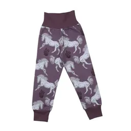Walkiddy Krabbelhose Lila „Schimmel Horses“ aus GOTS-zertifizierter Bio-Baumwolle – Walkiddy – Produktbild 1 von 1