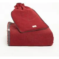 nahtur design nahtur-design Lodendecke + Ökowärmflasche im Set, Rot/schwarz (rot), – Produktbild 1 von 1