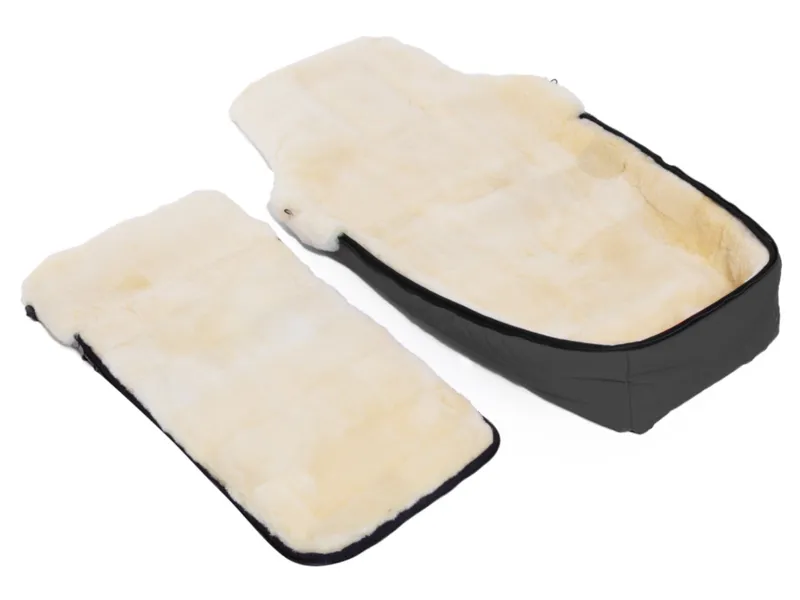Christ Christ Fußsack Kinderwagen Lammfell "Arosa" stein Länge 91 cm, Breite 47 cm (6-36 Monate) – Produktbild 2 von 2