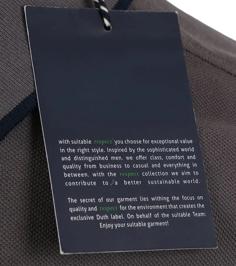 Suitable Suitable Respect Poloshirt Tip Ferry Anthrazit - Größe M, Anthrazit, – Produktbild 5 von 5