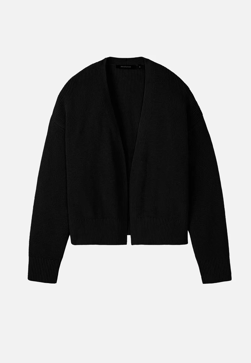 recolution Recolution Damen vegan Cardigan Moringa Schwarz, Schwarz, – Produktbild 1 von 2