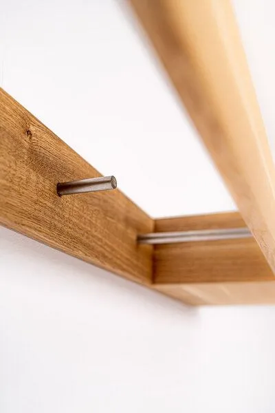 kleiderleiter_de kleiderleiter_de Garderobe GA 1 Set Wandgarderobe GA 2 und Wandregal GA 1 Eichenholz – Produktbild 4 von 4
