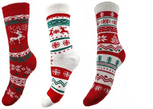 Bruno Barella Bruno Barella Winter-Thermo-Socken aus Wolle mit Weihnachtsmuster 3er Pack – Produktbild 1 von 2