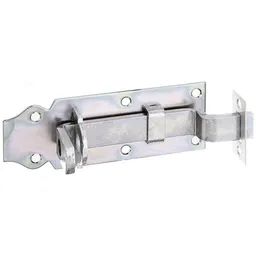 Alberts ALBERTS Schlossriegel, mit flachem Griff, gekröpft, mit Schließblech, disp., Platte LxB120x44mm – Produktbild 1 von 1