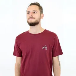 Spangeltangel Spangeltangel T-Shirt "Musikinstrumente " in burgundrot, bedruckt, aus Bio-Baumwolle, Unisex – Produktbild 1 von 1