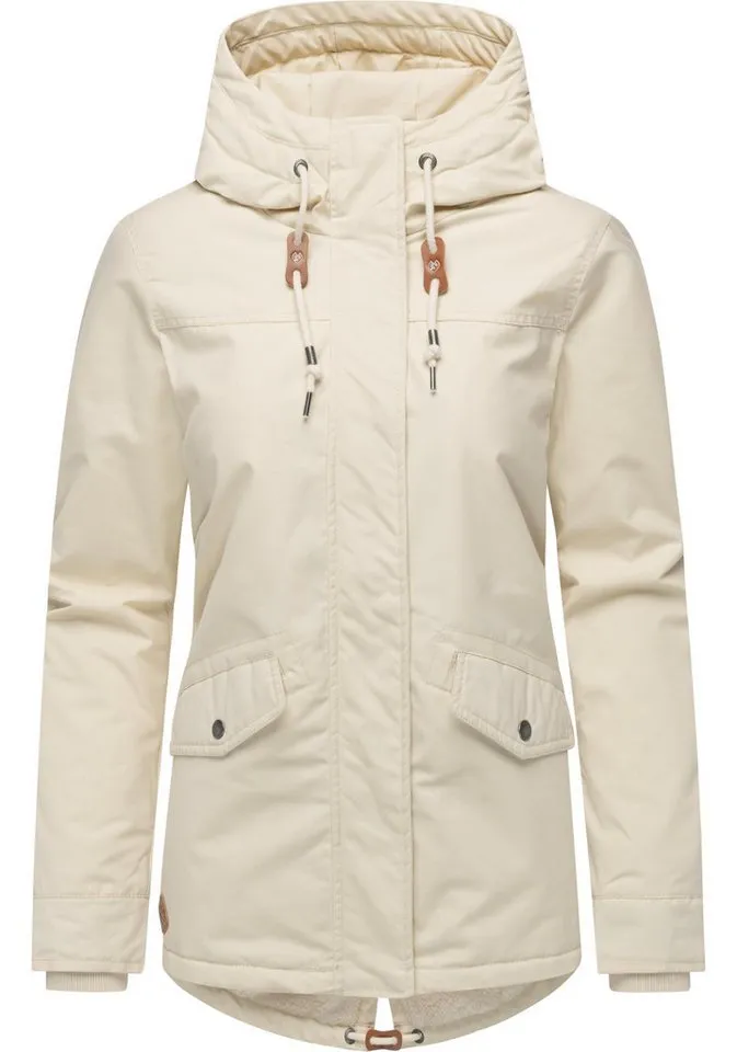 ragwear ragwear Winterjacke Parkker Warm YOUMODO Winter Parka mit kuscheligem Teddy-Innenfutter, Beige|braun, – Produktbild 2 von 5