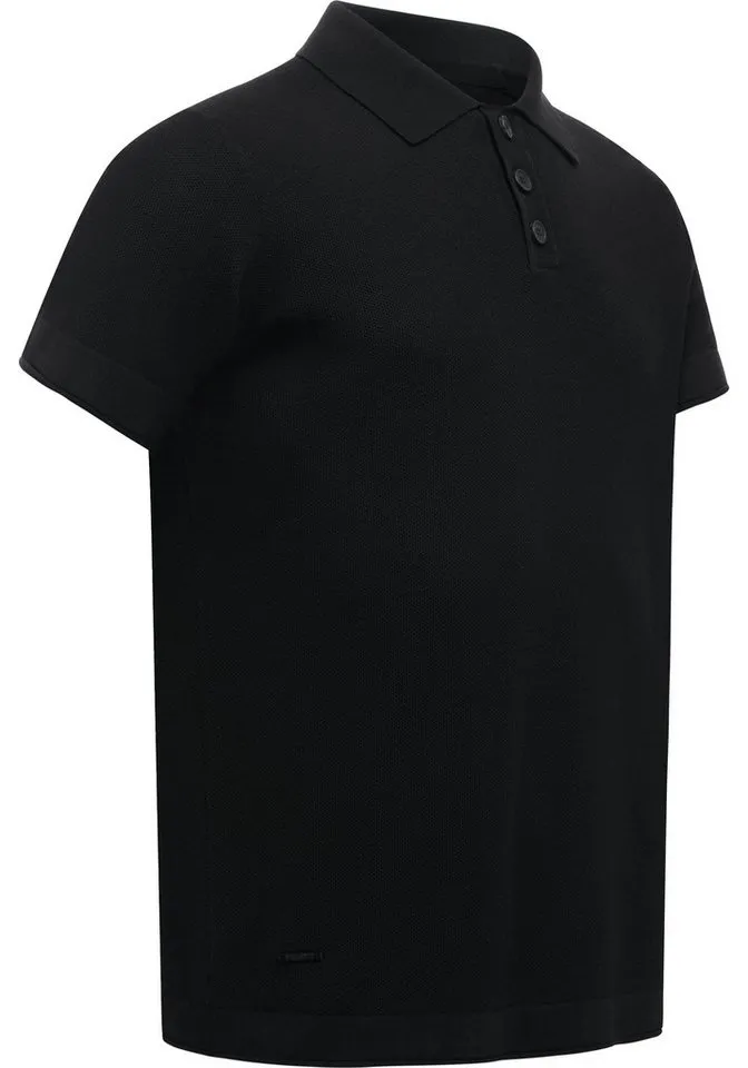 ragwear ragwear T-Shirt Lorien (1-tlg) Kurzärmliches Shirt mit Hemdkragen, Schwarz, – Produktbild 2 von 4
