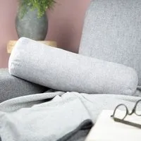 nahtur-design nahtur-design Nackenrolle mit leichtem Lodenbezug | Naturfüllung, Grau_02, – Produktbild 2 von 4