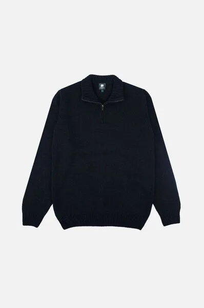 Trendsplant Trendsplant Bernia Quarter Zip Knit Ocean Blue, Blau, – Produktbild 1 von 4