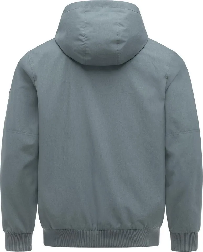 ragwear ragwear Outdoorjacke Stuartt Summer YOUMODO Wasserdichte Übergangsjacke mit Kapuze, Grau, – Produktbild 2 von 4