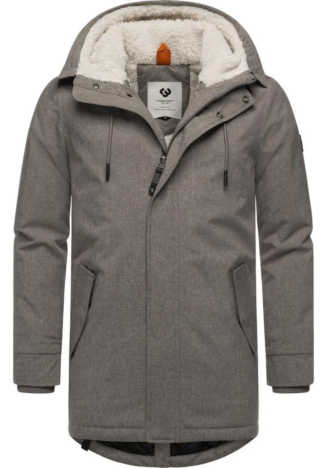 ragwear ragwear Kurzmantel Mr Smithem YOUMODO wasserdichte lange Herren Winterjacke mit Kapuze, Braun, – Produktbild 2 von 4