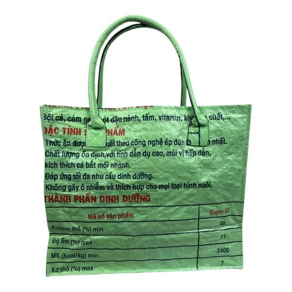 Beadbags Beadbags Einkaufstasche Ri94 recycelter Reissack, Hellgrün, – Produktbild 4 von 4