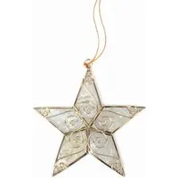 El Puente El Puente Deko-Anhänger "Stern" | Fair Trade & Handmade aus Philippinen, Gold,natur, – Produktbild 1 von 1