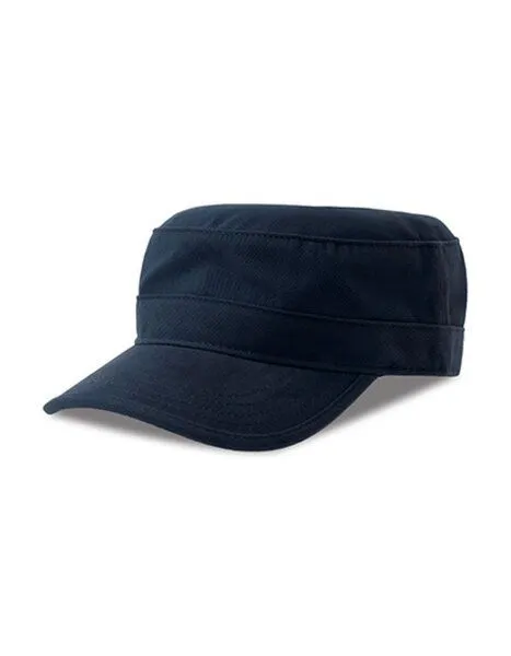 Atlantis Headwear Atlantis Headwear Armycap geschwungener Schirm größenverstellbar mit Klettverschluss, Navy, – Produktbild 1 von 2