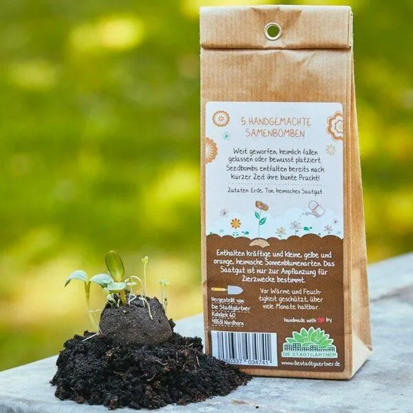 Die Stadtgärtner Die Stadtgärtner Seedbombs Sonnenblumen I 5 Samenbomben mit verschiedenen Sonnenblumen – Produktbild 2 von 4