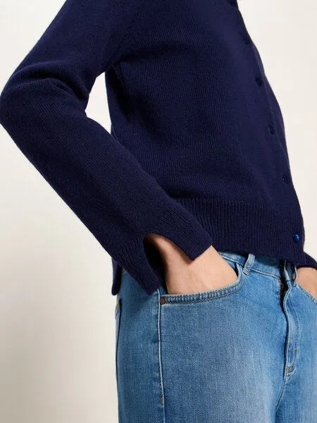 LANIUS LANIUS Boxy Strickjacke, Purple blue melange, – Produktbild 4 von 4