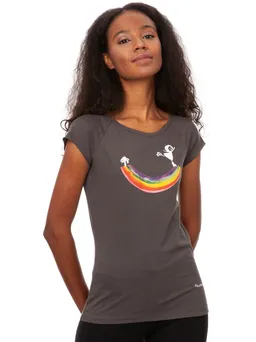 FellHerz Rainbow girl Cap Sleeve dark grey - XS – Produktbild 1 von 1