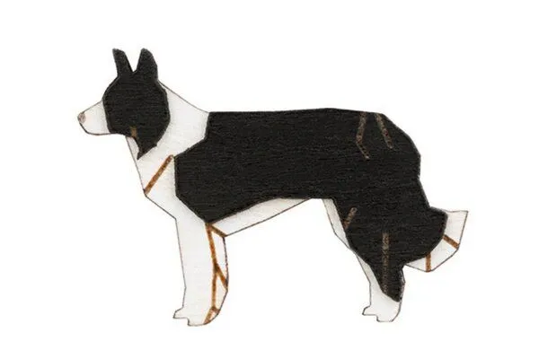 BeWooden BeWooden Walking Collie Holzbrosche – Produktbild 1 von 4