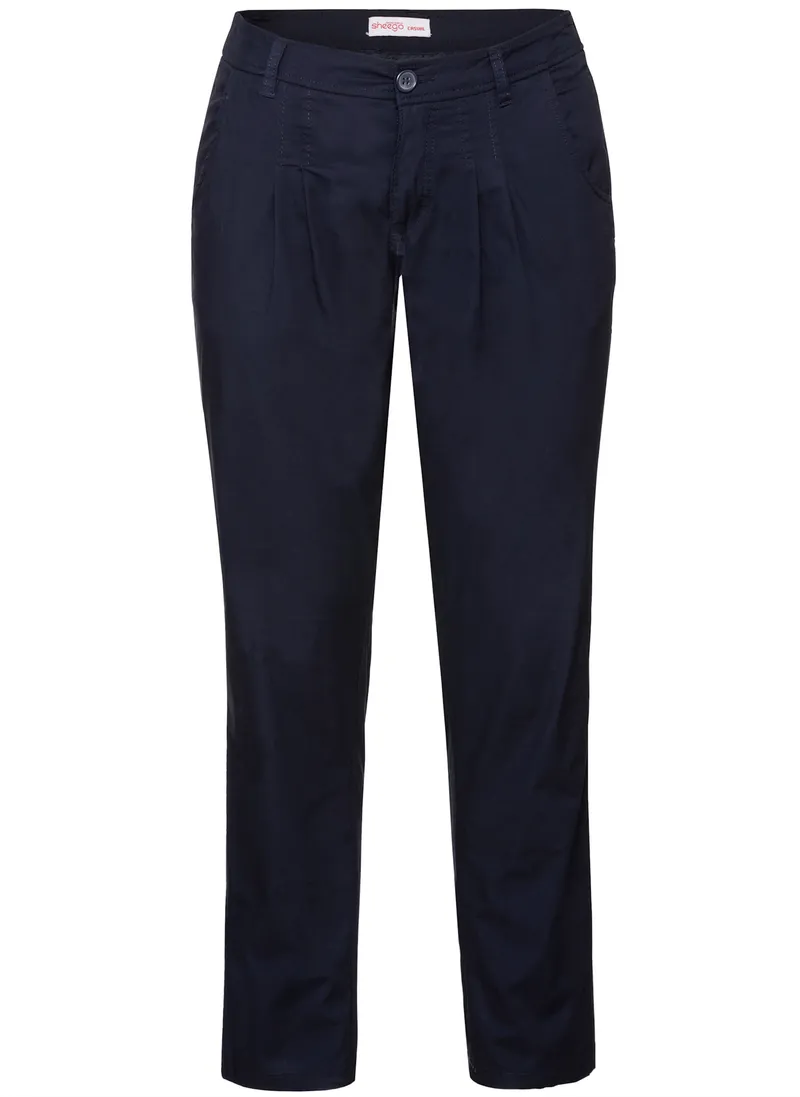 sheego Chinohose, Marine, – Produktbild 1 von 3