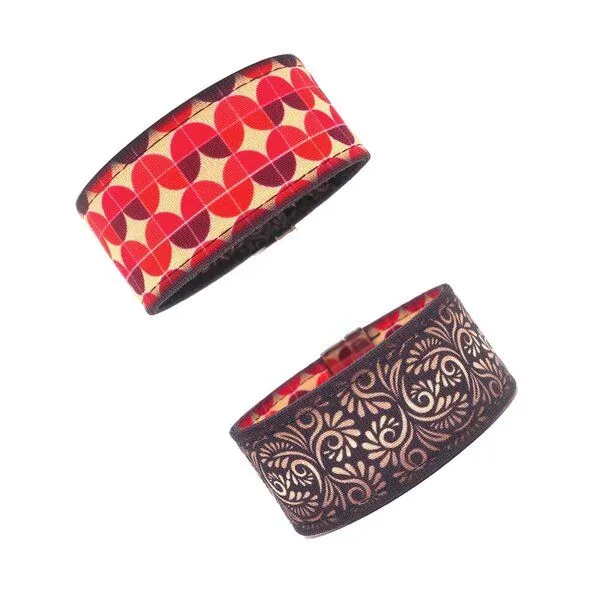 Seegarn Seegarn Wende-Armband 3cm, Retro (rot) / ornament (schwarz), – Produktbild 1 von 1