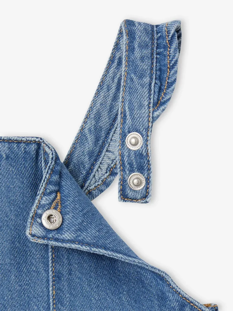 Vertbaudet Baby Jeans-Latzkleid, Blue stone, – Produktbild 4 von 4