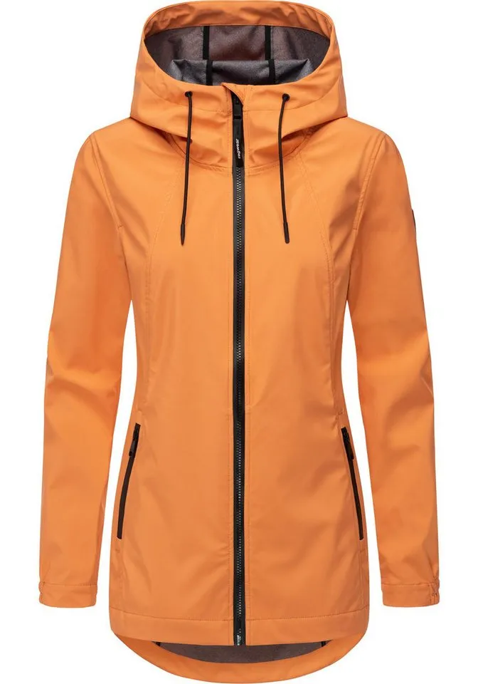 ragwear ragwear Kurzmantel Zuzka Sport Wasserdichter kurzer Übergangsmantel für Damen, Orange, – Produktbild 2 von 4